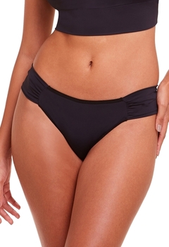 Calcinha Biquini Drapeado Basic Beauty Preto - Plie