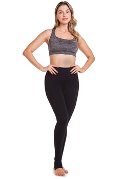 LEGGING COM PÉZINHO FITNESS YOGA PRETO - PLIE - comprar online