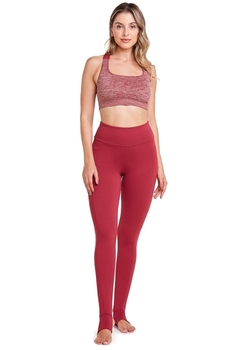 LEGGING COM PÉZINHO FITNESS YOGA CEREJA - PLIE - comprar online