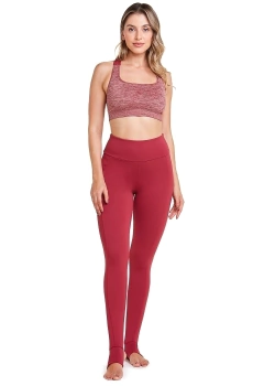 LEGGING COM PÉZINHO FITNESS YOGA CEREJA - PLIE - comprar online