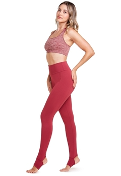 LEGGING COM PÉZINHO FITNESS YOGA CEREJA - PLIE na internet