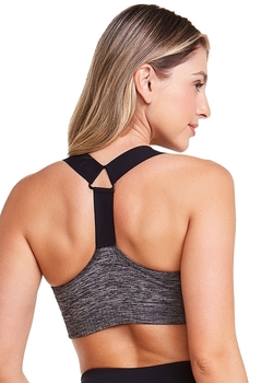TOP NADADOR COM BOJO REMOVÍVEL FITNESS YOGA PRETO - PLIE - La Messon Intimates