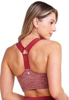 TOP NADADOR COM BOJO REMOVÍVEL FITNESS YOGA CEREJA - PLIE - comprar online