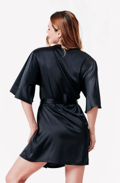 ROBE CURTO M/M CETIM MY BASICS PRETO - JOGÊ na internet