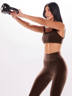 Legging Lisa 360 Neutral Marrom - Body For Sure na internet