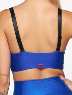 Top Com Regulagem Basic Azul Royal - Body For Sure na internet