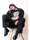 Moletom oversize bear hate you