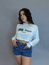 Cropped Manga Longa Dark Angel Branco