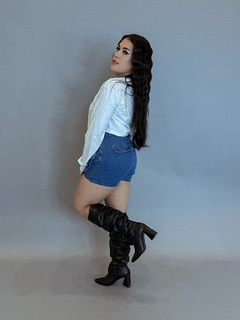 Shorts jeans cargo denim medio - comprar online