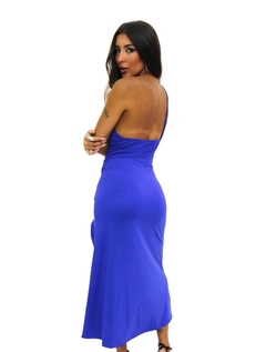 Vestido fenda Scarlett azul - loja online