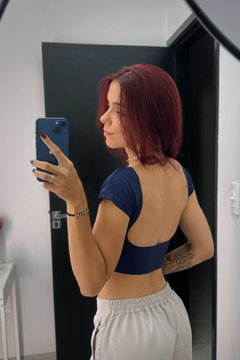 Cropped costas nua poliamida - BY Famelli