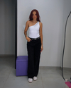 Calça cargo wide leg preta
