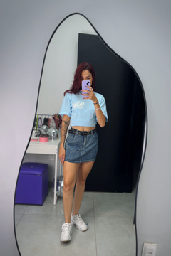 Saia jeans bolso cargo - comprar online