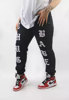 Calça Moletom Jogger Thug Babe Preta na internet
