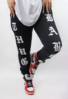 Calça Moletom Jogger Thug Babe Preta - BY Famelli