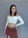 Blusa ml bardot basic malha