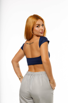 Cropped costas nua poliamida