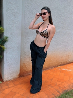 Top cortininha paete dourado - loja online