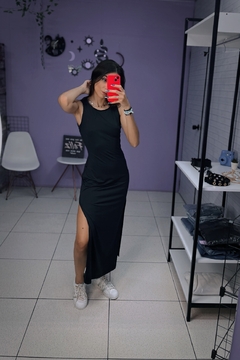 Vestido babe abertura costas midi - comprar online