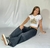 Jeans Wide elastizado negro en internet