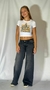 Jeans Wide elastizado negro