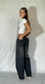 Jeans Wide elastizado negro - comprar online