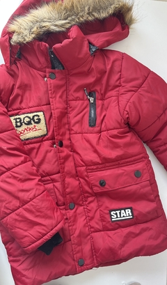 Campera roja inflable t12a Con piel (210)