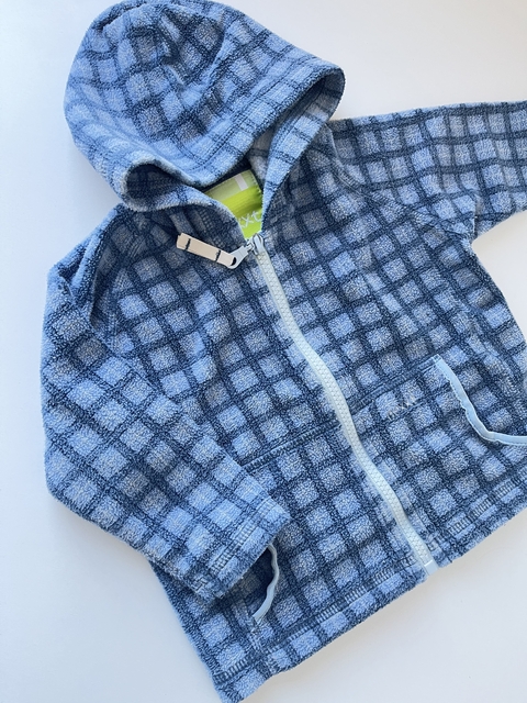 Campera polar cuadros celeste Next t12m (261)