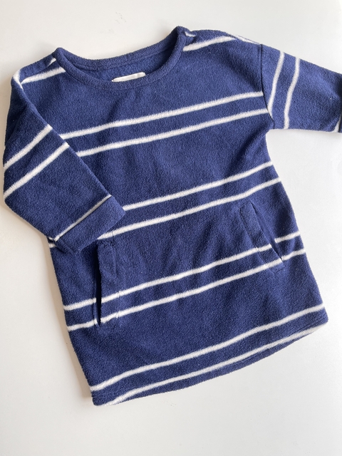 Buzo polar azul y blanco Old Navy t12-18m (201)