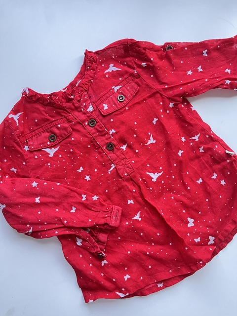 Camisa roja pajaros Chible t12m (62)