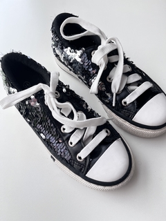 Zapatillas Adnnice negras lentejuelas t31(38)