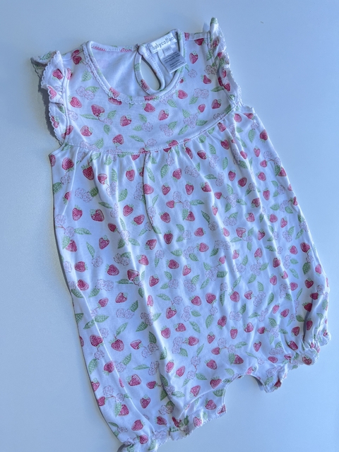 Enterito blanco corto de frutillas Babycottons 9m (157)