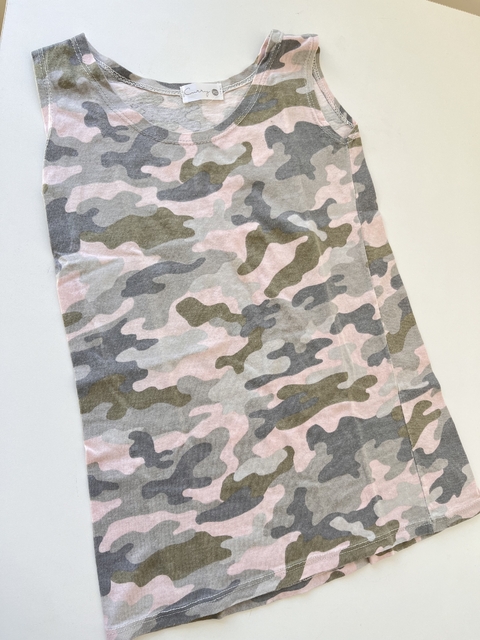 Musculosa camuflada rosa Curry t6a(223)