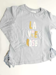 Remera ml celeste "La vie rose" Crayon 4a(161) - comprar online