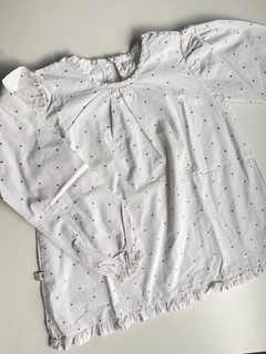 Camisa blanca corazones dorados ml Pandy t10a (176)