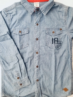 Camisa de jean cuello rojo Coniglio 10a(1829