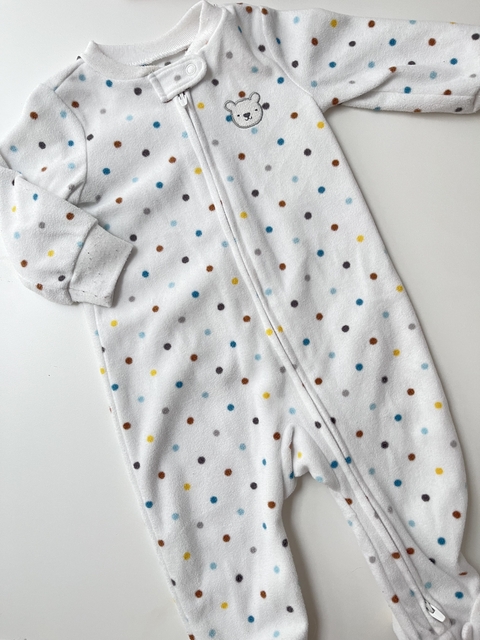 Enterito de polar blanco lunares Carter's t6m(169)