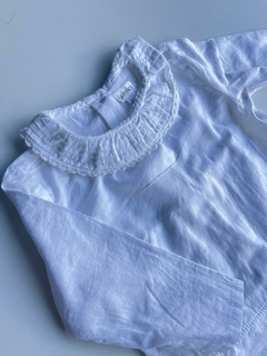 Body camisa blanca con cuello Yamp t3m(127)