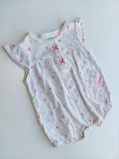Rompers blanco lunares unicornio carters 3m (72)