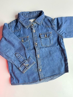 Camisa de jean finita ml Zara t9-12m (193)