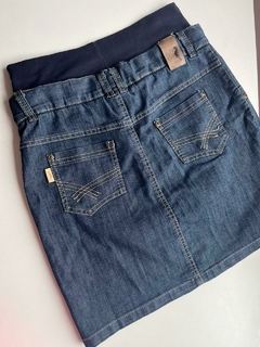 Pollera de maternidad azul Que sera? t1 (54) - comprar online