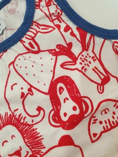 Musculosa de animales en rojo Zuweni 12m (174) - comprar online