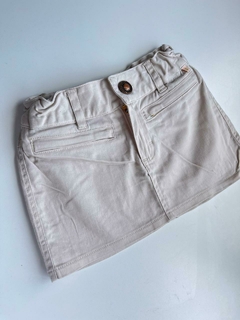 pollera beige gabardina Chibel t6a (152)