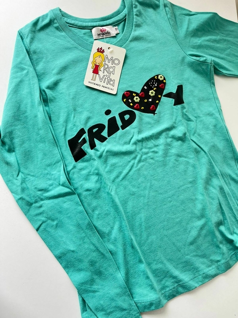 Remera ml verde Friday Moravita t12a NUEVA (246)