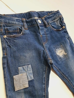 Jean cuadros y parches azul zara 12-18(265)