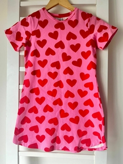 Vestido ROSA corazones Grisino t9/10a (278)