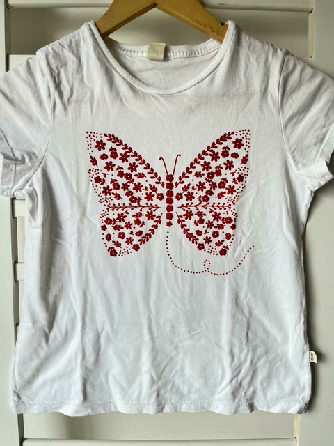 Remera mc blanca mariposa Cheeky 12a(278)