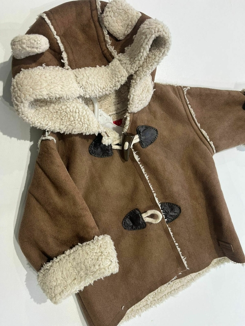 campera marron con corderito mimo T9-12M (378) - comprar online