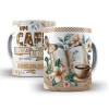 Caneca Um Cafe com Leitura e as coisas 325ml em ceramica Orathea