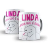 Caneca Flork Linda pena que e doida 325ml em ceramica Orathea 